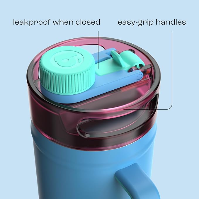 bubba 52 oz Insulated Stainless Steel Water Keg - Large Reusable Water Bottle Drinking Jug - Insulated Keg for Everyday Hydration, Lead-Free and BPA-Free, Blue Ribbon