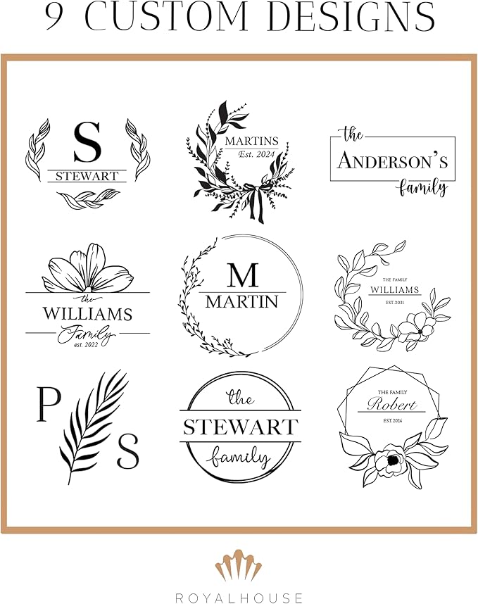ROYALHOUSE Personalized Cheese Board, Custom Bamboo Engraved Customized Gifts Bridal Shower Gifts Perfect for Personalized Wedding