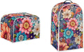 Boho Bright Blossom Flower Pattern Appliance Covers Set Washable Kitchen Blender Dust Cover Bread Maker Toaster Cover 4 Slice Kitchen Accessories