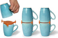 ELYPRO Mug Stacker 6-Pack – Coffee Mug Rack & Mug Organizer | Stackable Cup Holder for Coffee Bar & Kitchen, Under Cabinet Mug Holder – Space-Saving Mug Storage for Cabinets – Orange