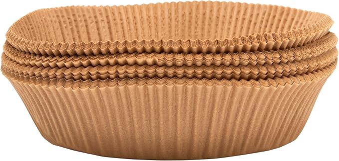DecoPac 8" Cake Pan Liners, 100 Pack, Non-Stick Siliconized Greaseproof Paper, Round Baking Liner for Cakes and Pies, Parchment Paper Round Air Fryer Liner