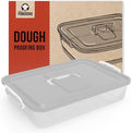 Chef Pomodoro Pizza Dough Proofing Box, 14 x 11-Inch, Pizza Dough Container, Fits 4-6 Dough Balls, Household Pizza Dough Tray With Convenient Carry Handle (Grey)