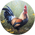 Andreas Silicone Black & Gold Rooster 8" Non-Slip Trivet/Pot Holder/Hot Pad – 100% Cotton Fabric Encapsulated in Silicone, Heat Resistant to 600°F – Flexible, Dishwasher Safe – Made in USA, TR-AB9202