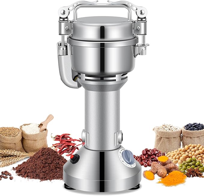 LEEVOT Grain Mill 150g Commercial Spice Grinder Electric 650W Stainless Steel Pulverizer Dry Grinder for Grinding Wheat, Oats, Corn, Pepper, and Coffee Beans – Grinders for Kitchen.