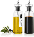 AdHoc AromaPour - Oil & Vinegar Dispenser - No-Drip Liquid Bottle for Kitchen - Airtight Design with Stainless Steel Filter - Offers Healthy & Fresh Flavor - Dispenser Set (2 Pack)