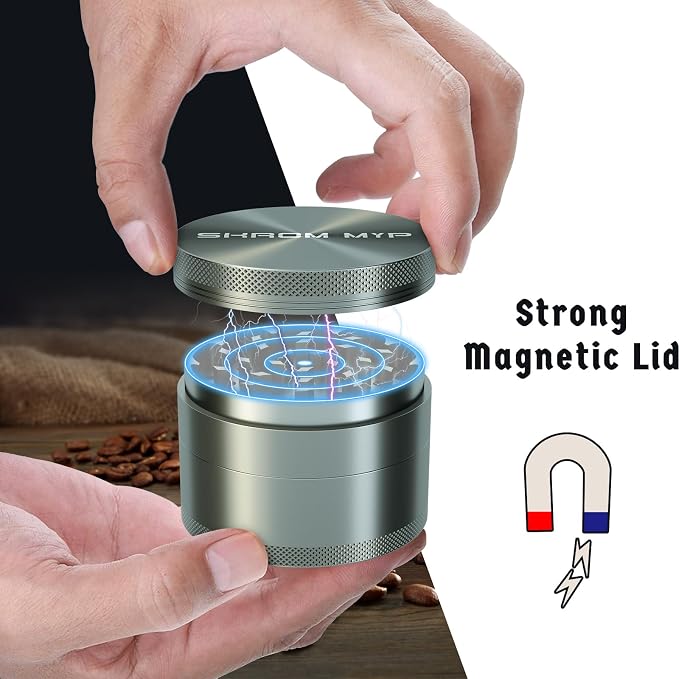 Spice Grinder, Aluminum Large 3" (Grey)