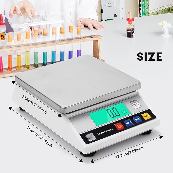 CGOLDENWALL High Precision Digital Accurate Analytical Electronic Balance Laboratory Lab Scale Industrial Weighing and Counting Scale with Counting Function CE 0.1g (3kg, 0.1g)