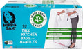 Hippo Sak - Plant Based Tall Kitchen Garbage Bags with Ergonomic Handles - 13 Gallon Trash Bags - Recyclable & Eco Friendly - Super Strong and Leak Proof Tall Kitchen Trash Bags (90 Count)