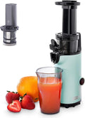 Dash Deluxe Compact Cold Press Juicer - Slow Masticating Juicer Machine for Fruits and Vegetables with Frozen Attachment - Easy to Clean Juice Press for Home Countertops - Aqua