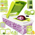 Vegetable Chopper Pro Onion Chopper Dicer Slicer Cutter Manual - Vegetable Spiralizer Mandoline Slicer Food Veggie Kitchen Fruit Chopper Heavy Duty