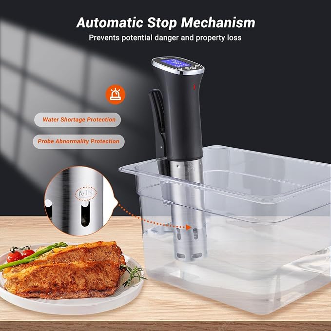INKBIRD WiFi Immersion Circulator for Sous Vide, IPX7 Waterproof 1000W Sous Vide Cooker, Accurate Sous Vide Machine with Free App Recipes, Stainless Steel Immersion Cooker & Sous Vide Circulator