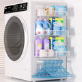 DTUQYX Magnetic Shelf for Washing Machine 4-Pack: Widen Magnetic Laundry Organizer (5"-6") with Hanger Organizer, Strong Magnet, Rust Proof, Heavy Duty Magnetic Spice Rack for Refrigerator (White)
