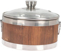Wooden Rice Bucket with Lid Steamed Rice Holder Food Storage Container for Sushi Tofu More for Home Dining and Meal Prep