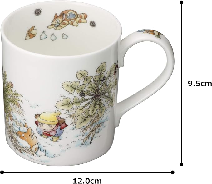 Noritake 4660-1J/T97265 Bone China Mug, 13.5 fl oz (400 cc), My Neighbor Totoro Oinu no Fuguri, Microwave Safe, 1 Piece