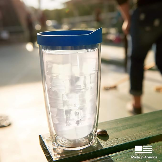 Tervis Made in USA Double Walled Kelly Ventura Insulated Tumbler Cup Keeps Drinks Cold & Hot, 16oz, Bloom Slate