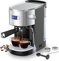 Xbeauty Espresso Machine 20 Bar, Semi-Automatic Professional Coffee Machine for Cappuccino & Latte with Milk Frother Steam Wand,LCD Display,45 oz Removable Water Tank,NTC Digital Temp Control,Black