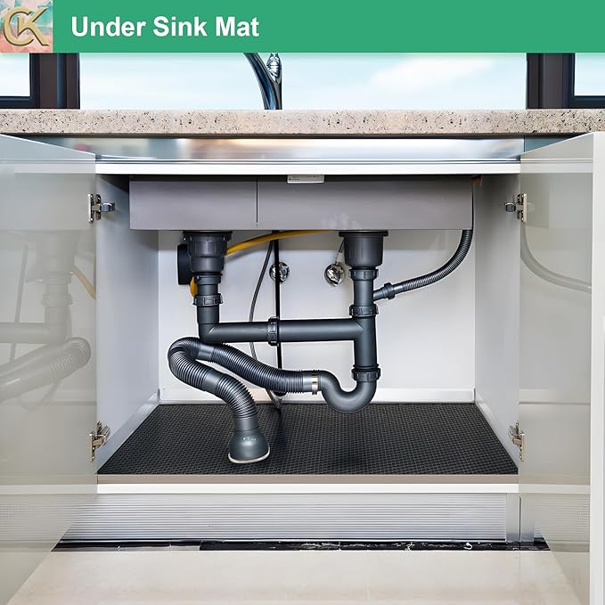 Self-Adhesive Shelf Liner Kitchen Liner, Waterproof Backed Paper Easy Peel and Stick Contact Liner Without Residue for Decor Your Desk Surface, Kitchen Countertops (Black, 23.6 x 118.1 inches)
