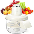 JOYHILL Electric Grape Peeling Machine, Automatic Fruit and Garlic Peeler for Grape Tomato Cherry, 50W Motor with Stainless Steel Blades, Rechargeable Cordless Kitchen Peeling Tool (White-1PC)
