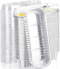 EUSOAR Mini Loaf Pans with Lids, 100pcs 6.8oz 6.5"x2.5"x1.2" Silver Disposable Ramekins Foil Dessert Baking Cups Pan Tin, Cupcake Containers Cheesecake Creme Brulee for Party Wedding