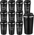 Meanplan 10 Set Father's Day Christian Gift Bible Verse Tumbler Bulk 17oz Coffee Cup Religious Jesus Tumbler Inspirational Mug for Men Father Church Holy Week Teacher Pastor (Black, Bible Word Style)