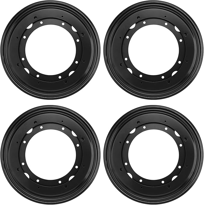4 PCS 9 Inch Black Lazy Susan Turntable Bearing Plate, Easy Installation, Solid Metal Construction, for Home and Industrial