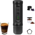 DIVINOCAFFÉ Portable Espresso Machine, 20 Bar Self Heating Travel Coffee Maker, Compatible with NS Capsules & Coffee Powder, Mini Espresso Machine for RV, Hiking, Office, Car, Black