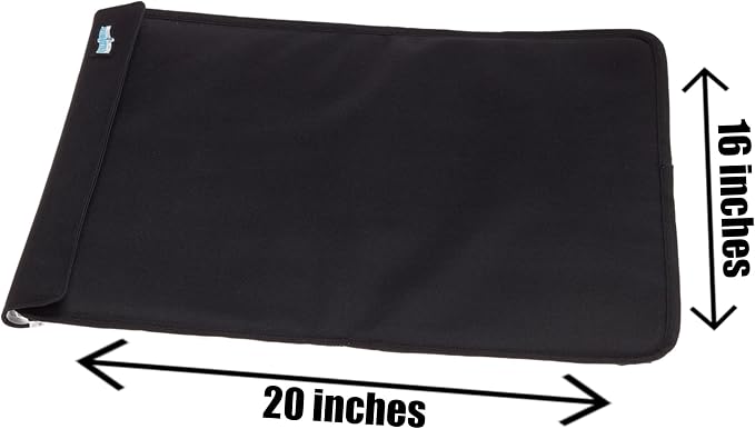 FlexiFreeze Party Mat Food Cooling Serving Platter – Buffet Display Chiller for Meat, Cheese, Fruit & Party Food Trays – Catering Supplies Cold Serving Mat Black (19" x 15")