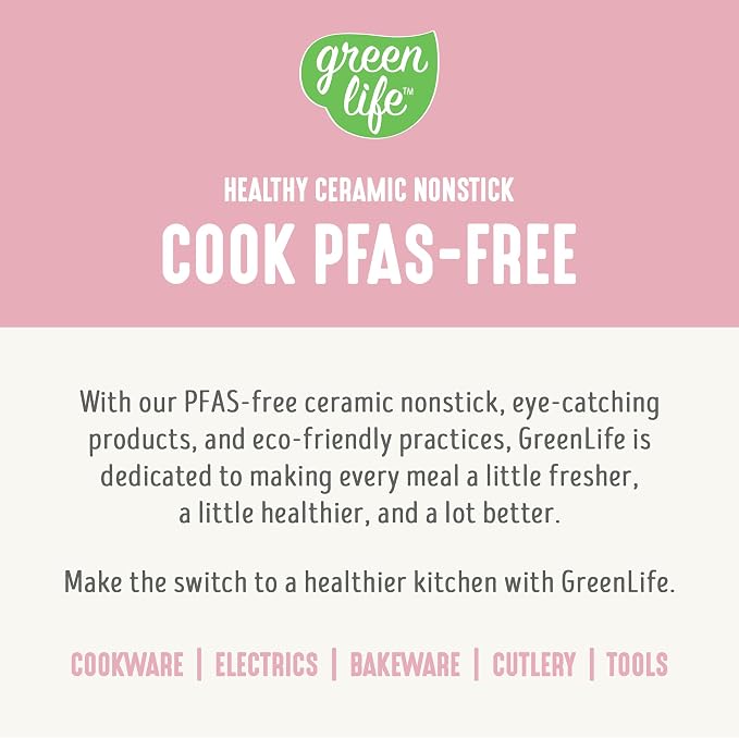 GreenLife Digital Rice Cooker, 2-Cups Uncooked/4-Cups Cooked, Removable Nonstick Ceramic PFAS-Free Pot, One-Touch Presets, Oats, Quinoa, Brown Rice, Auto Keep Warm, Fuzzy Logic Tech, 1.5QT, Pink