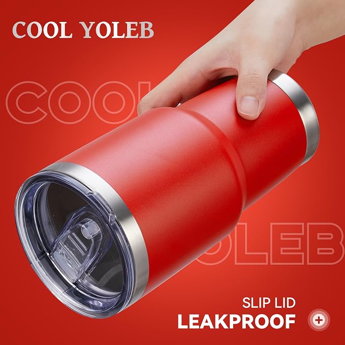 30 oz Tumbler with Lid Stainless Steel Tumblers Bulk Vacuum Insulated Cup Reusable Powder Coated Travel Mug Double Wall Leak Proof Cups Keep Cold Drinks for 12 Hours Red, Set of 12