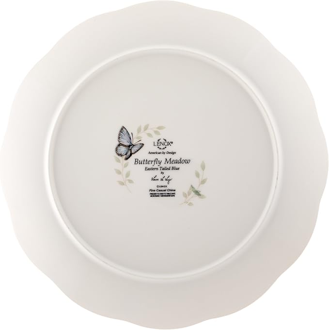 Lenox Dinnerware Set, Butterfly Meadow 18-Piece Set, Service For 6, White Porcelain, Butterfly And Flower Designs, Plates And Bowls Sets, Dishwasher Safe, Home & Kitchen (Assorted, 18 Pieces)