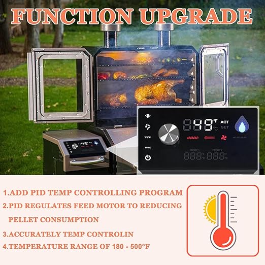 Replacement Pit Boss PID Thermostat Control Board 80055 Compatible for Pit Boss Platinum Series KC Combo Wood Pellet Grills, with WiFi & Bluetooth Function, can Connect to Mobile APP.