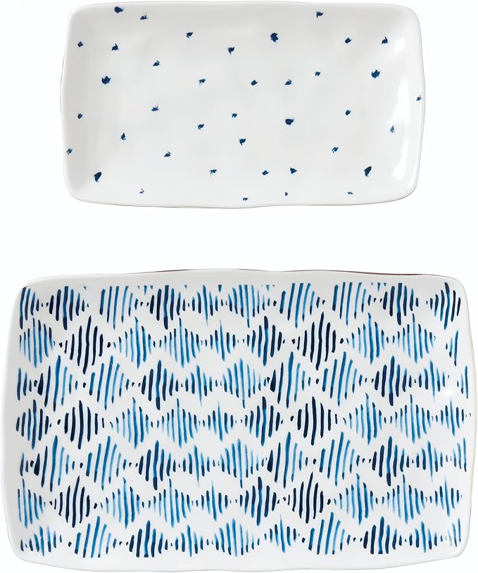 Lenox Blue Bay 2-Piece Nesting Platter Set, 2.87