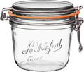 Le Parfait Super Terrine 500mL (16oz) Zero Waste Eco-Friendly Glass Canning Jar, Airtight Rubber Seal & Wire Bail Lid, BPA-Free, Water Bath Safe for Food Storage & Preserving, Made in France