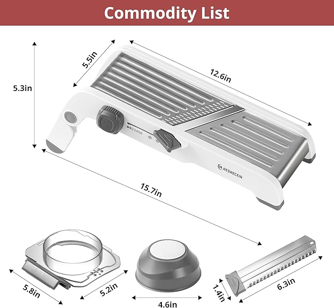24-In-1 Mandoline Slicer for Kitchen with Waffle Fry Cutter Blade,Adjustable Kitchen Mandoline Slicer,Food Chopper,Safe Mandoline Food Slicer,Mandolin with Waffle Fry Cutter-Grey