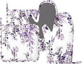 Purple Eucalyptus Oven Mitts and Pot Holders Set, 4pcs Silicone Watercolor Plant Leaves with Floral Oven Glove for Kitchen Heat Resistant Oven Mitts and Potholders Non-Slip for Cooking