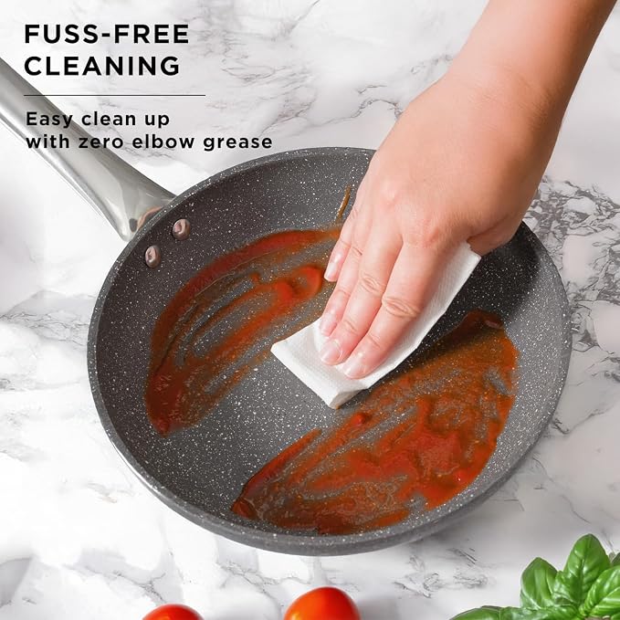 KASANOVA Grand Family 9Pcs Cookware set, Stainless steel pots, Nonstick aluminum frying pans, PFOA-free, Induction safe, Oven-safe up to 356°F