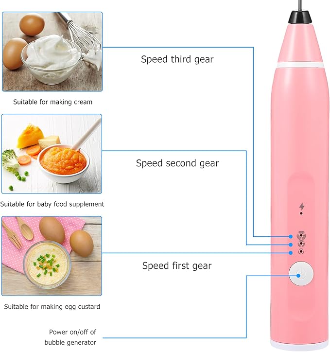 Mini Mixer Handheld Whisk Hand-held Electric Stainless Steel Easy to Clean