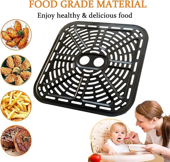 Premium Air Fryer Crisping Plate for COSORI 6.8QT 12-in-1 Dual Blaze Air Fryers, Air Fryer Grill Pan Plate Crisper Tray Rack Grate Grid Shelf for COSORI 6.8QT Air Fryer, Nonstick, Dishwasher Safe