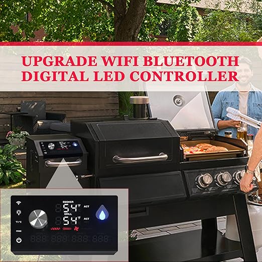 Replacement 80042 WiFi Digital PID Control Board Parts for PB2180LK, Compatible with Pit Boss Lockhart Platinum Pellet/Smoker Combo Grill, Comes with Bluetooth Function