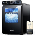 ecozy Nugget Ice Maker Countertop, Smart Pebble Ice Machine with APP Control, 44 lbs Per Day Soft Pellet Chewable Ice with Self-Cleaning, Black