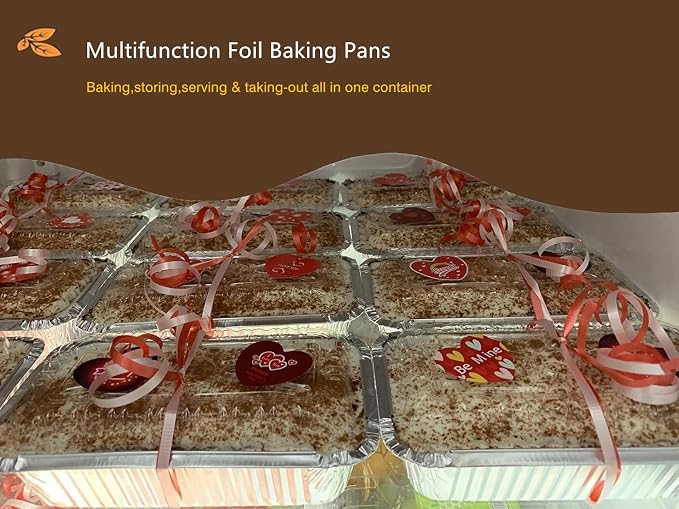 Disposable Bread Pans With Lids Bakeware Set,30 Pack, 1.5lb Aluminum Foil Loaf Pans, Perfect for Baking, Storing, Freezing Food or Take-out