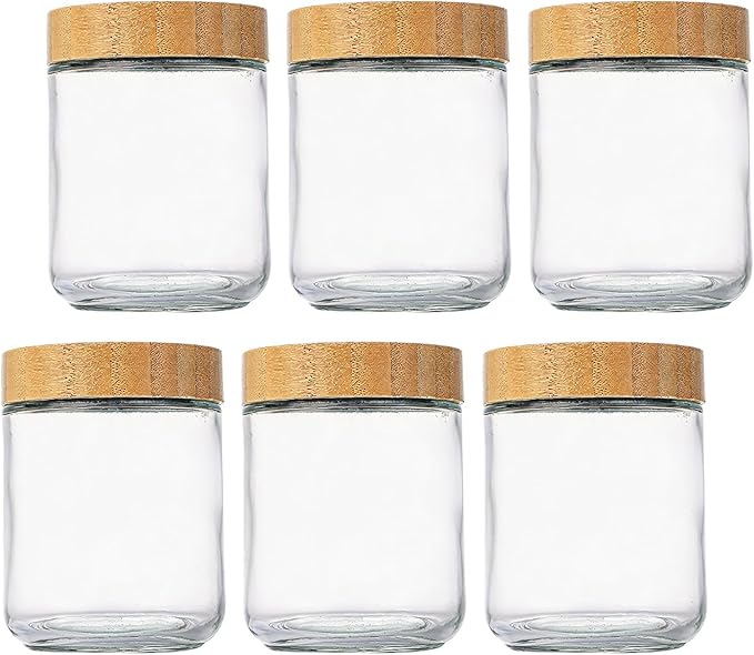 Glass Storage Jar with Airtights Lid for Overnight Oats Yogurt Parfaits and Food Storage 300ml 480ml Glass Food Container