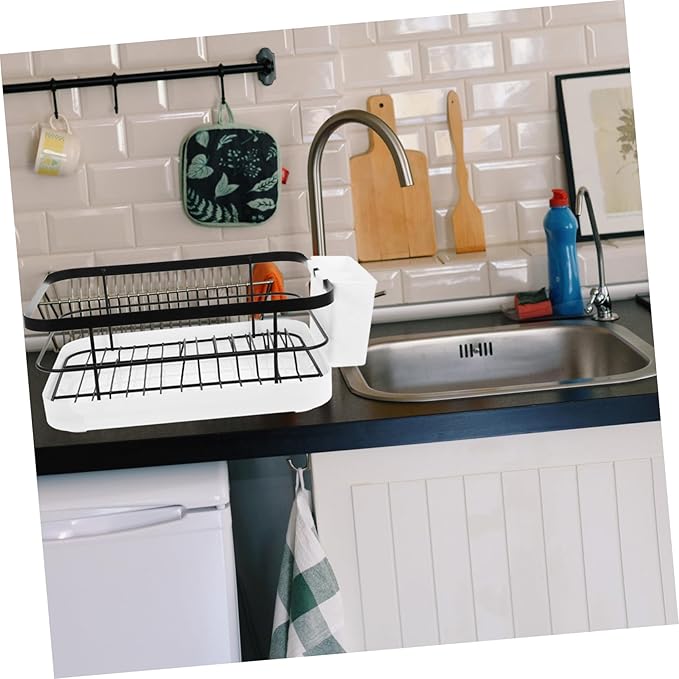 OUNONA Collapsible Dish Drying Rack Large Space-Saving Bowl Plate Rack Dish Drainer for Kitchen Counter