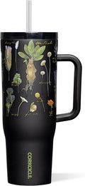 Corkcicle Cruiser Insulated Tumbler with Handle & Straw - Keeps Beverages Cold 20 Hours - Triple Insulated - Summer Drinkware Gift - Keeps Drinks Ice Cold - 40 oz - Princess Cinderella