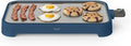 Martha Stewart 12” x 22” Electric Griddle, XL Ceramic Nonstick Flat Top Cooking Surface, Adjustable Temperature Dial, Drip Tray, Dishwasher Safe, 1500W Fast Even Heating, Pancakes & Eggs, Indigo Blue