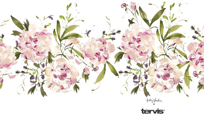 Tervis Kelly Ventura Floral Vista Crystal Collection Pink Peony Made in USA Double Walled Insulated Tumbler Travel Cup Keeps Drinks Cold & Hot, 16oz, Pink Peony
