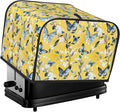 Toaster Cover 4 Slice Watercolor Pastel Butterfly Flower Kitchen Small Appliance Covers with Pockets Dust and Fingerprint Protection