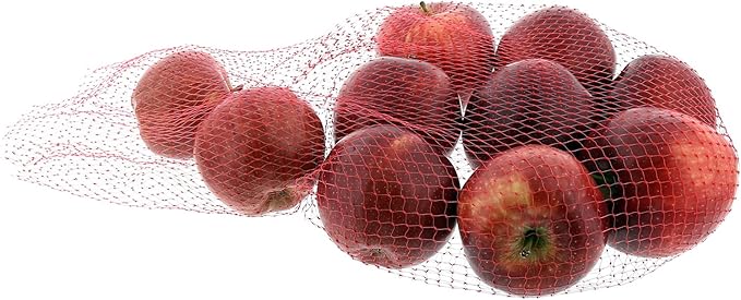 Royal Red Plastic Mesh Produce and Seafood Bag, 24 Inch, Package of 1000