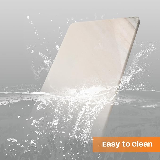 White Marble Cutting Board, 12x20 Inch Large Marble Pastry Board, Stone Slab With Non-Slip Feets-Wedding Gift, Housewarming Gifts, Pack of 1 Piece