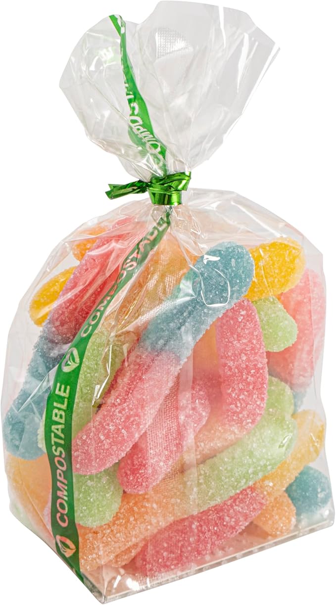Resturantware Plastic Gusset Bags 100 Count 2" x 1 1/2" x 5" Wicker Dispensing Bottom Gusset Clear Plastic Bags Heat Sealable For Sourdough Bread Cookies Pastries Rolls For Home Bakers And Bakeries